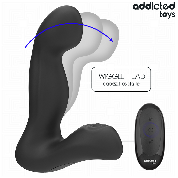ADDICTED TOYS - OSCILLERANDE PROSTATAMASSAGER MED PULSATIONSLÄGE FJÄRRKONTROLL