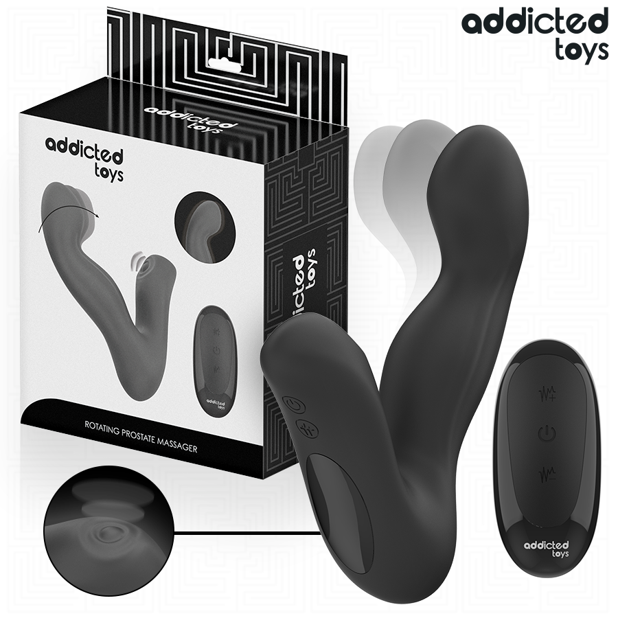 ADDICTED TOYS - OSCILLERANDE PROSTATAMASSAGER MED PULSATIONSLÄGE FJÄRRKONTROLL