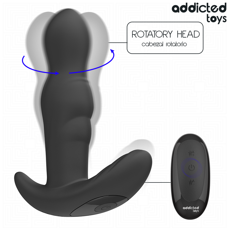 ADDICTED TOYS - Pyörivä ja värisevä anaalitappi kaukosäätimellä