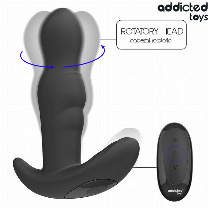 ADDICTED TOYS - Pyörivä ja värisevä anaalitappi kaukosäätimellä
