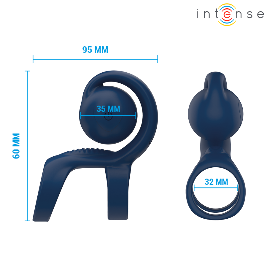 INTENSE - Penisrengas värisevällä pallolla Ø 3,2 cm