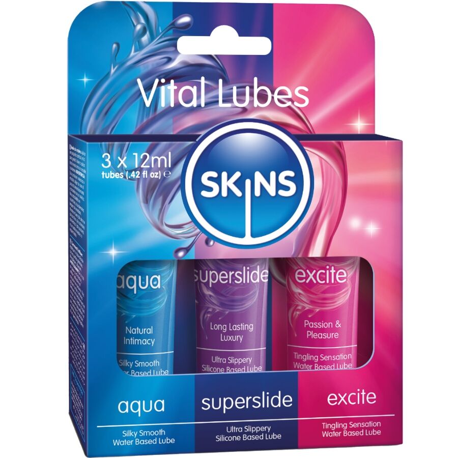 SKINS - Liukuvoidesetti 3 x 12 ml (Aqua, Superslide & Excite)