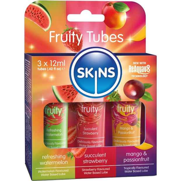 SKINS - Makuliukuvoiteet 3 x 12 ml – vesimeloni, mansikka ja mango