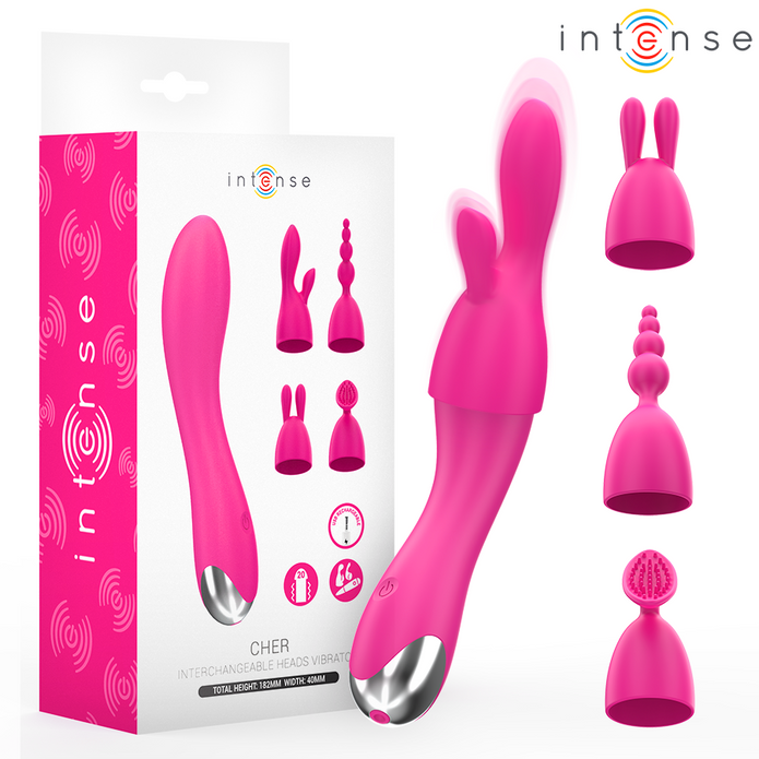 INTENSE - KÄR VIBRATOR MED 20 MÖNSTER OCH UTBYTBARA HUVUDEN