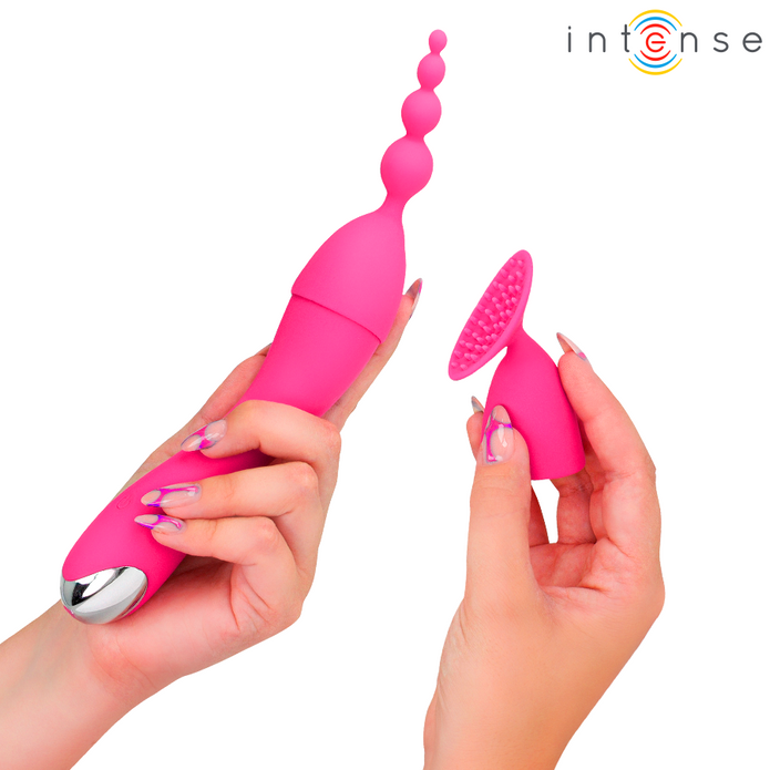 INTENSE - KÄR VIBRATOR MED 20 MÖNSTER OCH UTBYTBARA HUVUDEN
