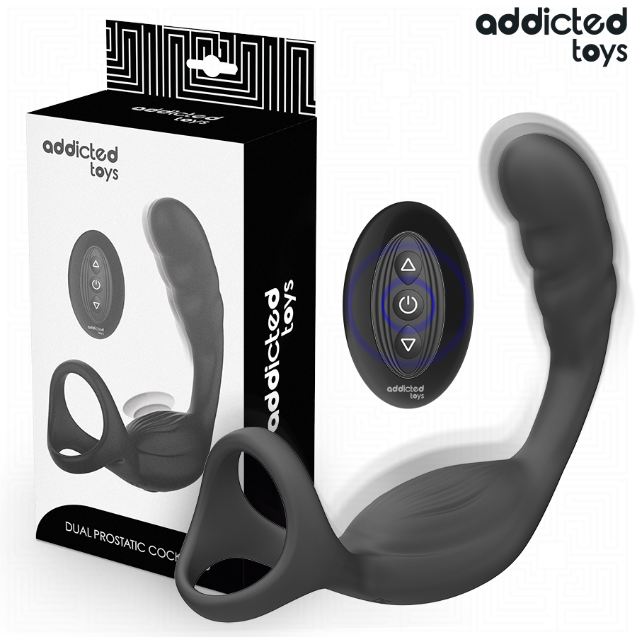 ADDICTED TOYS - Kaukosäädettävä tuplavärisevä penisrengas