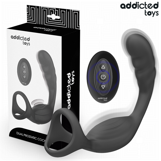 ADDICTED TOYS - Kaukosäädettävä tuplavärisevä penisrengas