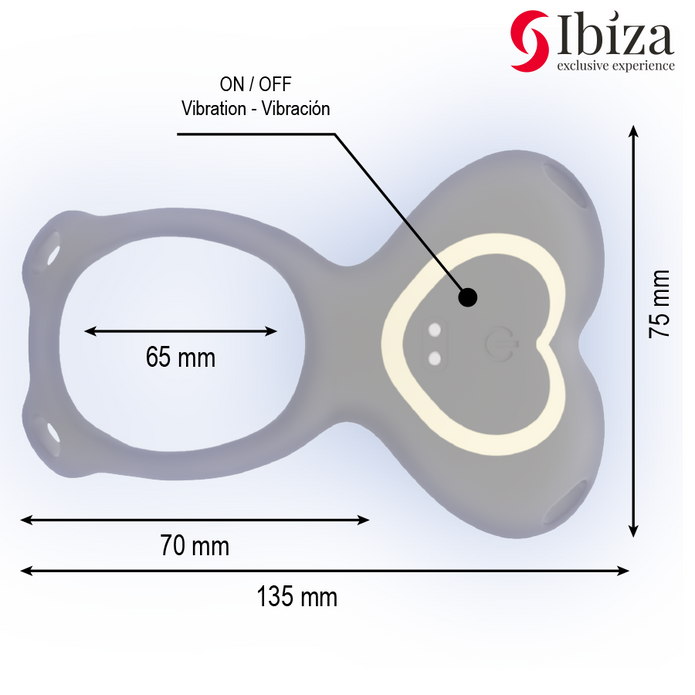 IBIZA - Heart Panty -parivibraattori kauko-ohjattava