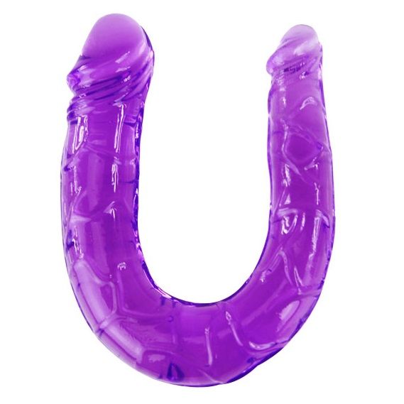 BAILE - DUBBEL PENISDILDO I LILA FLEXIBEL JELLY