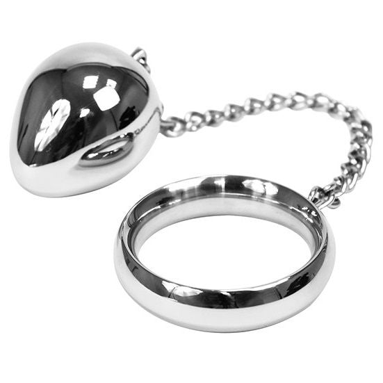 METAL HARD - Penisrengas metallipallolla ja ketjulla 5+ mm 