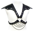 LEATHER BODY - Metalliketju- ja olkaremmi-valjaat miehille