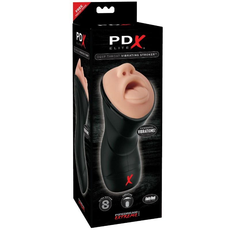 PDX ELITE - Vibreeraava Deep Throat -masturbaattori