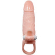 BAILE - BRAVE MAN PENISÖVERDRAG MED KLITORIS- OCH ANALSTIMULERING I FLESH 16,5 CM