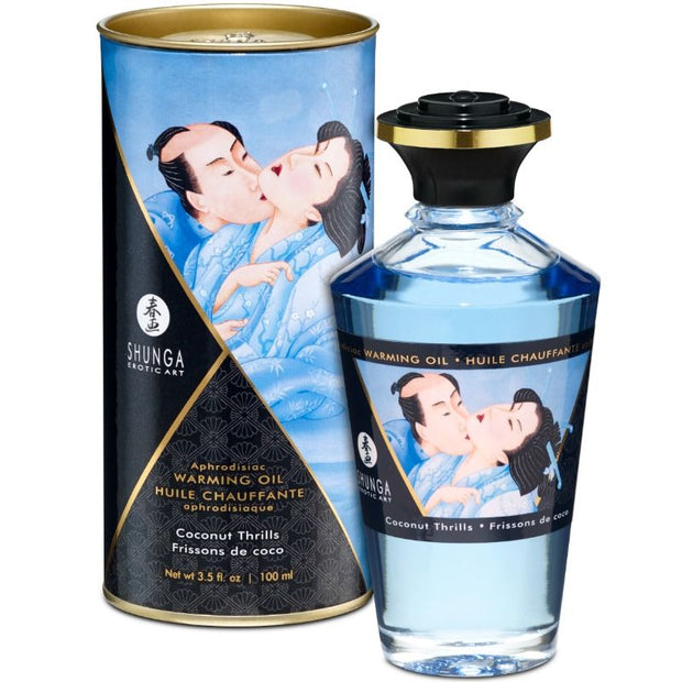 SHUNGA - Lämmittävä hierontaöljy, Kookos 100 ml