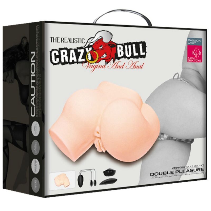 CRAZY BULL – Masturbaattori vaginalla ja anuksella, värisevä