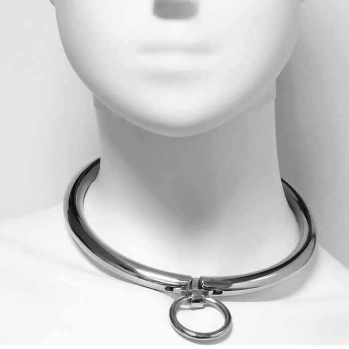 METALL HÅRD - HALSBAND I METALL MED KOMBINATIONSLÅS 12 CM