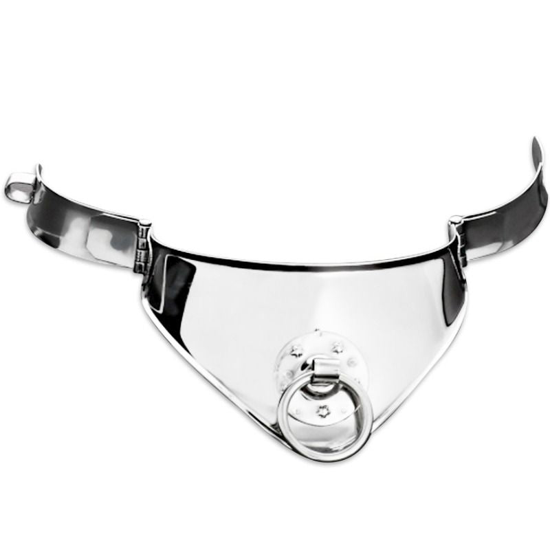 METAL HÅRD - HALSBAND MED RING OCH HÄNGLÅS 12,5 CM