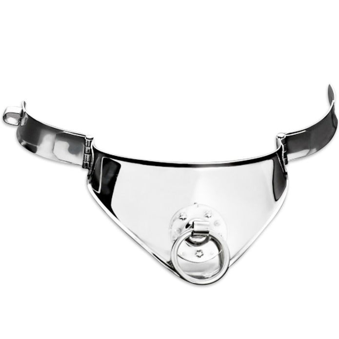 METAL HÅRD - HALSBAND MED RING OCH HÄNGLÅS 12,5 CM