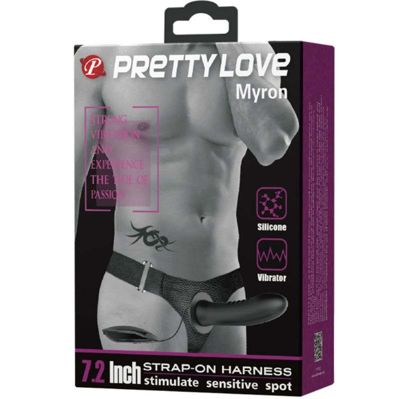 PRETTY LOVE - Strap-on-vibraattori ontolla dildolla