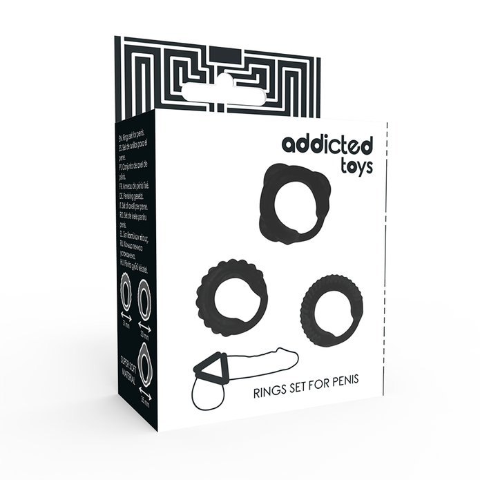 ADDICTED TOYS - Penisrenkaat, 3 kpl
