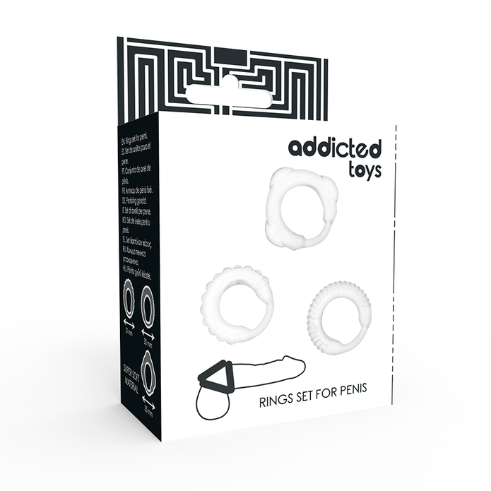 ADDICTED TOYS - Penisrenkaat, 3 kokoa