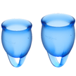 SATISFYER - FEEL CONFIDENT MENSTRUAL CUP MÖRKBLÅ 15 + 20 ML