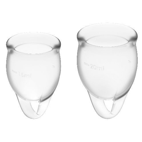 SATISFYER - KÄNN DIG SJÄLVSÄKER MENSTRUALKOPP KLAR 15 + 20 ML