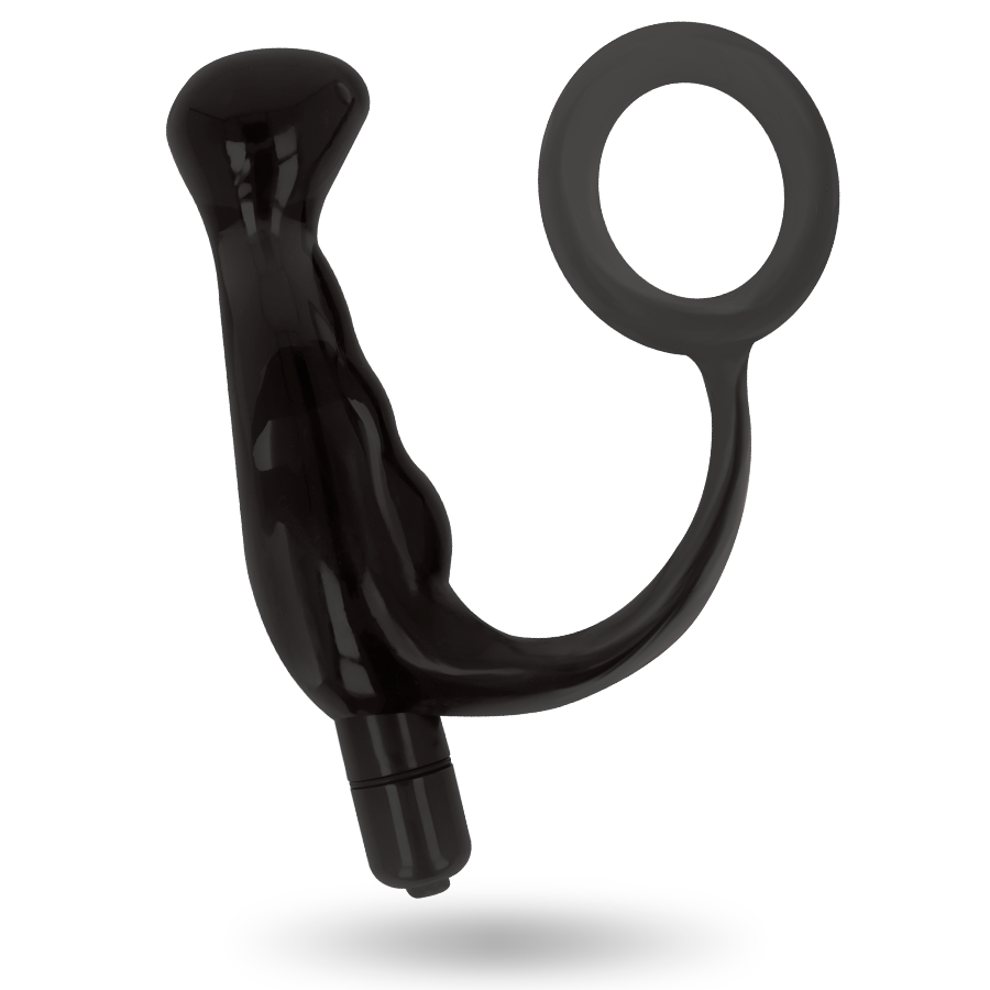 ADDICTED TOYS - VIBRERANDE PENISRING TICO SVART 10 CM