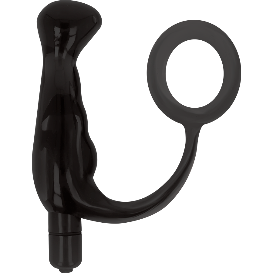 ADDICTED TOYS - VIBRERANDE PENISRING TICO SVART 10 CM