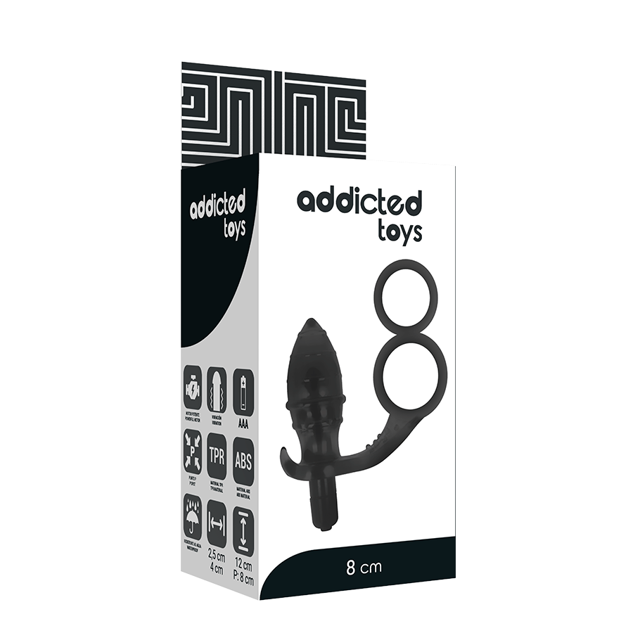 ADDICTED TOYS - Anaalitappi, jossa kaksi rengasta
