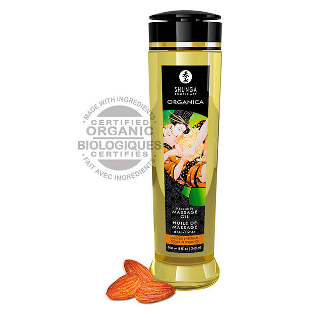 Shunga – Organic manteli hierontaöljy 240 ml