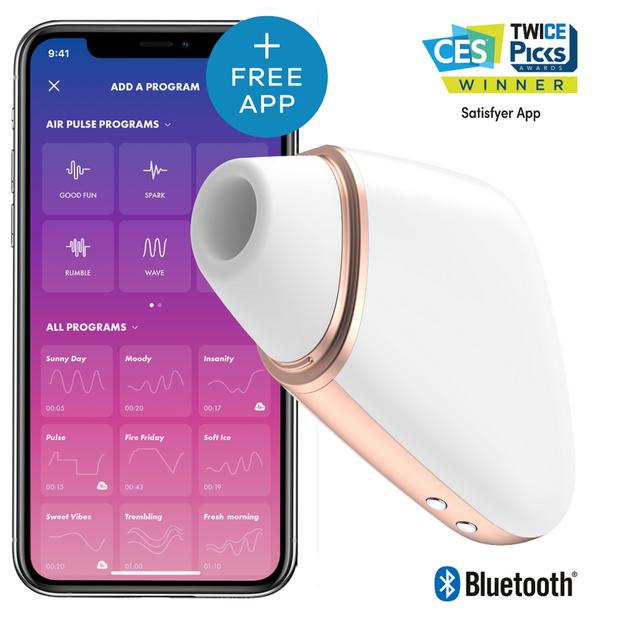 SATISFYER - LOVE TRIANGLE LUFTTRYCKSTIMULATOR & VIBRATOR VIT