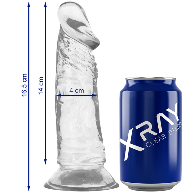 XRAY- Kirkas Dildo, 16,5 cm x 4 cm