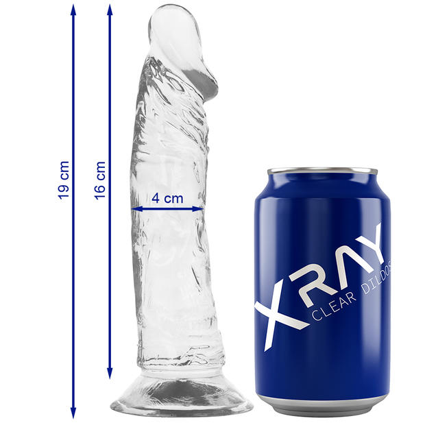X RAY - Läpinäkyvä dildo 19 cm x 4 cm