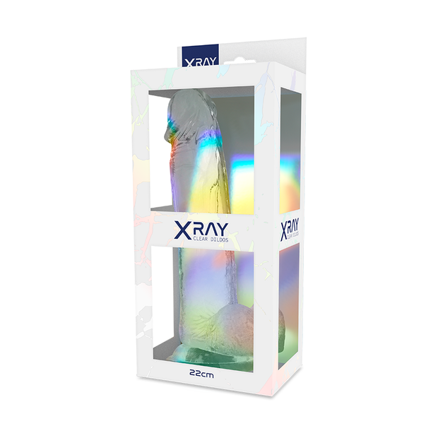 X RAY - Läpinäkyvä dildo 22 cm x 4,6 cm