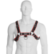 LEATHER BODY -Miesten Haarniska | Musta/Punainen | Koko S–XL