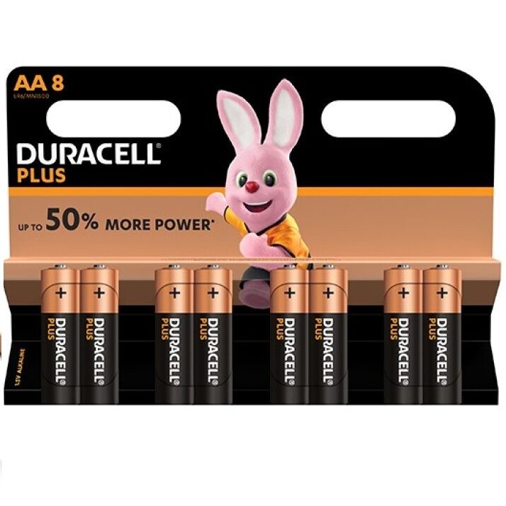 DURACELL - PLUS POWER AA LR6 -paristot 8 kpl