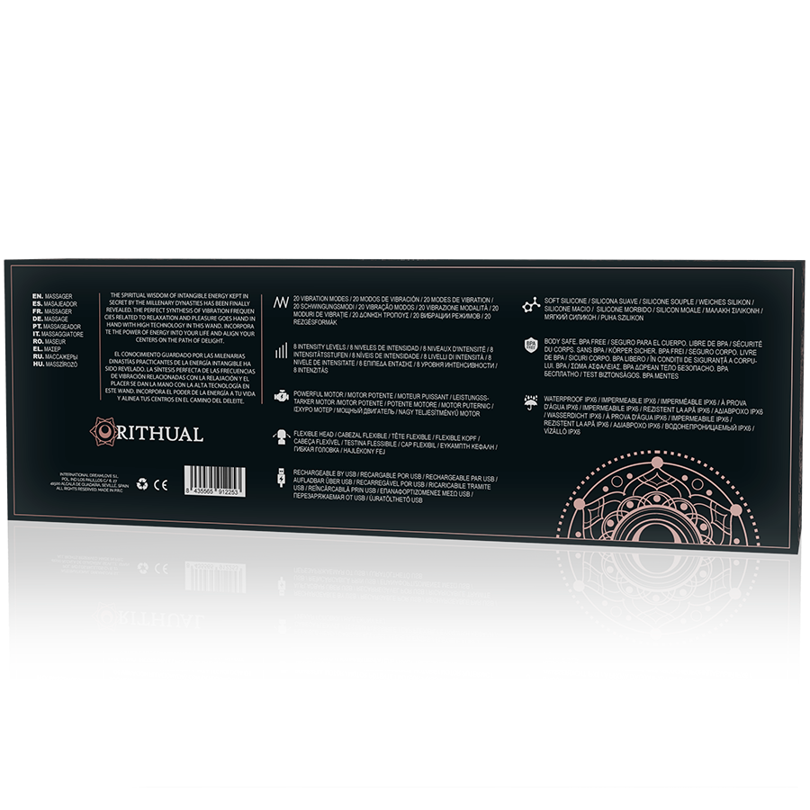 RITHUAL - Tehokas ladattava Akasha Wand 2.0 hieromasauva, musta