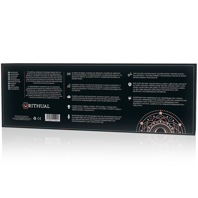 RITHUAL - Tehokas ladattava Akasha Wand 2.0 hieromasauva, musta