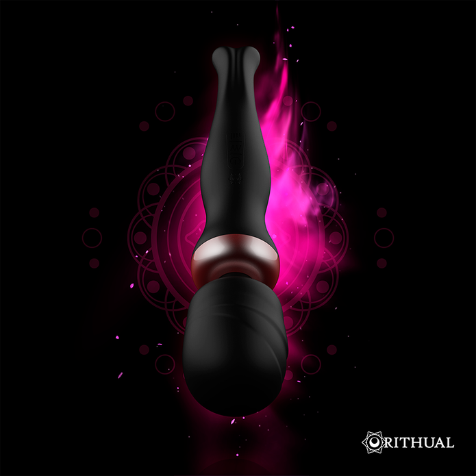 RITHUAL - Tehokas ladattava Akasha Wand 2.0 hieromasauva, musta