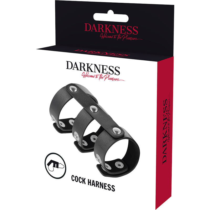 DARKNESS - Säädettävä  kaksoispenis- ja kivesrengas