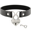 COQUETTE CHIC DESIRE - HALSBAND I VEGANLÄDER MED HJÄRTFORMAD NYCKELBERLOCK