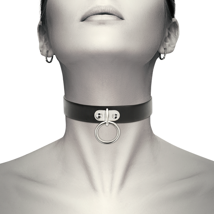 COQUETTE CHIC DESIRE - VEGANSKT LÄDERHALSBAND DAM FETISH ACCESSOAR