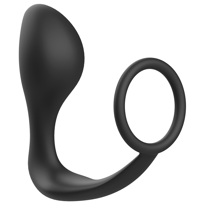 ADDICTED TOYS - ANALPLUGG MED SVART SILIKONRING