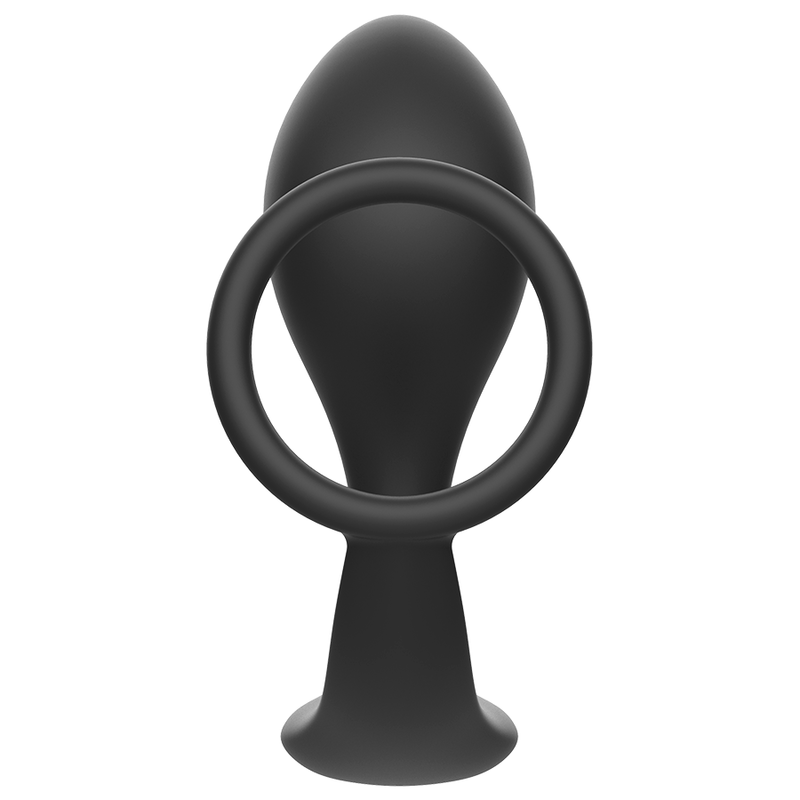 ADDICTED TOYS - ANALPLUGG MED SVART SILIKONRING