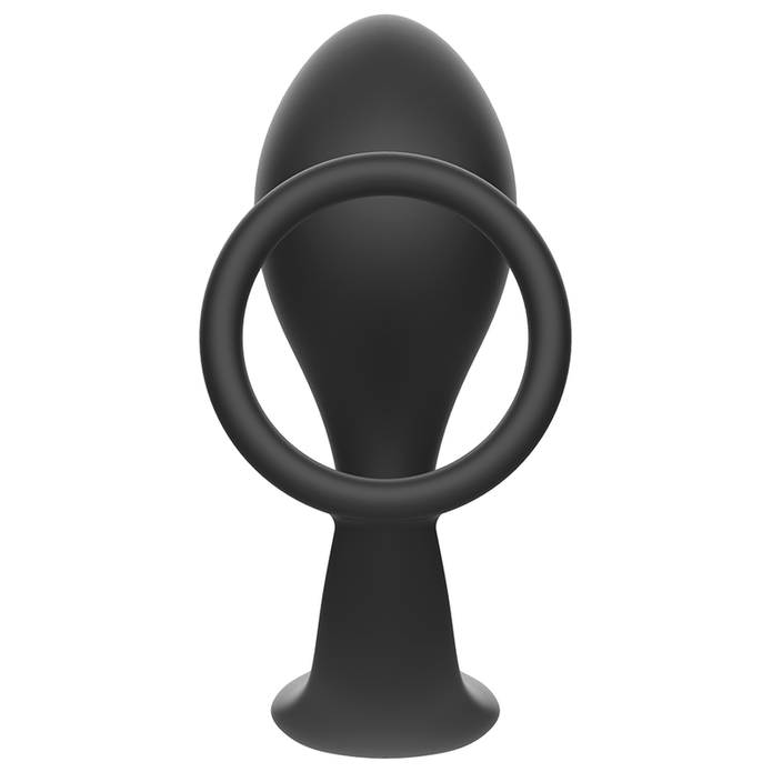 ADDICTED TOYS - ANALPLUGG MED SVART SILIKONRING