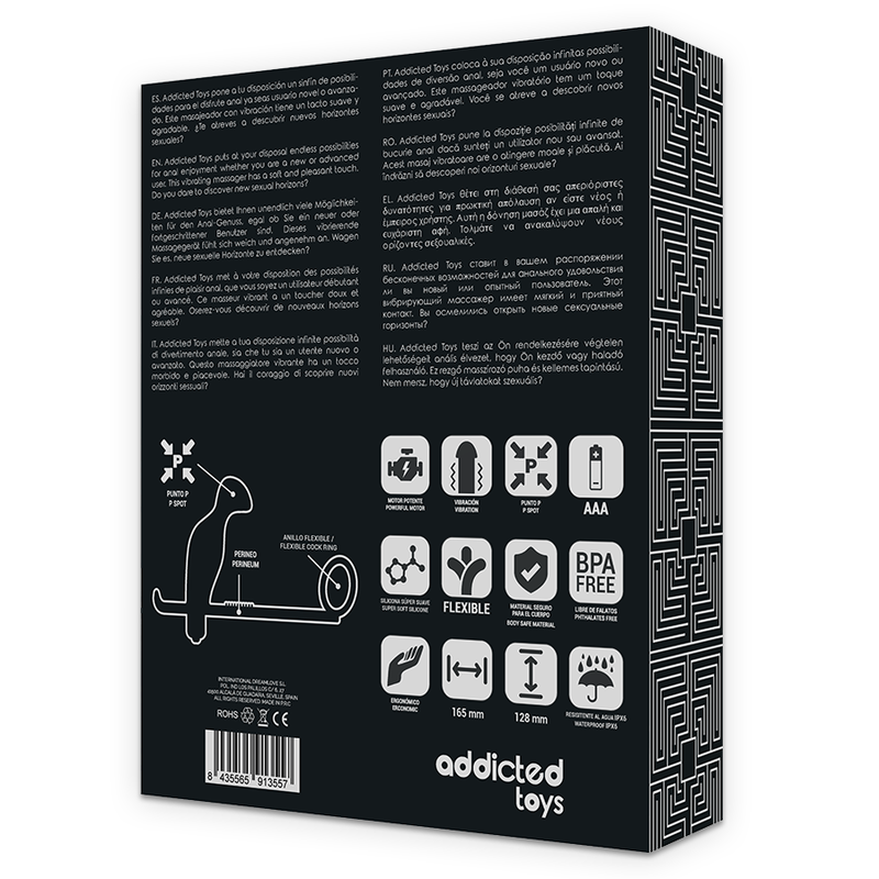 ADDICTED TOYS - ANALPLUGG MED SVART SILIKONRING 12 CM