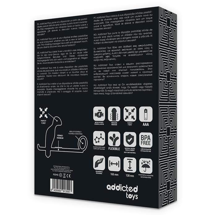 ADDICTED TOYS - ANALPLUGG MED SVART SILIKONRING 12 CM
