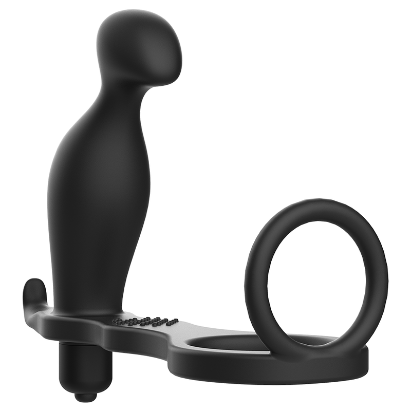 ADDICTED TOYS - ANALPLUGG MED SVART SILIKONRING 12 CM