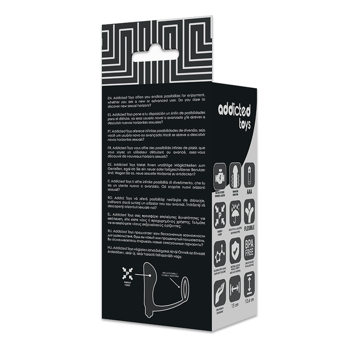 ADDICTED TOYS - VIBRERANDE ANALPLUGG MED PENISRING